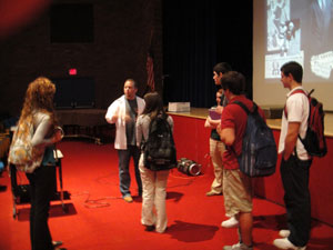 Tim Meets Students After Addiction Presentation